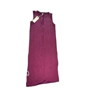 ANTHROPOLOGY Lanston Women's Sleeveless Burgundy Knit Maxi Dress  Size XS